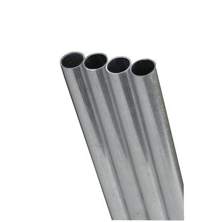 K&S Precision Metals K&S 5/16 in. D X 1 ft. L Round Aluminum Tube 83032
